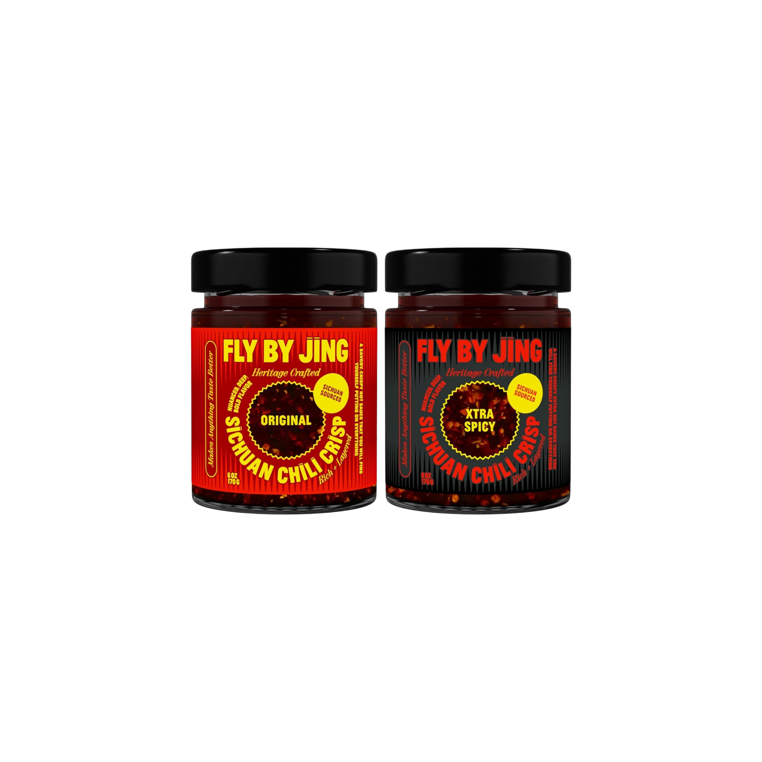 Fly By Jing Original + Xtra Spicy Sichuan Chili Crisp Oil Duo
