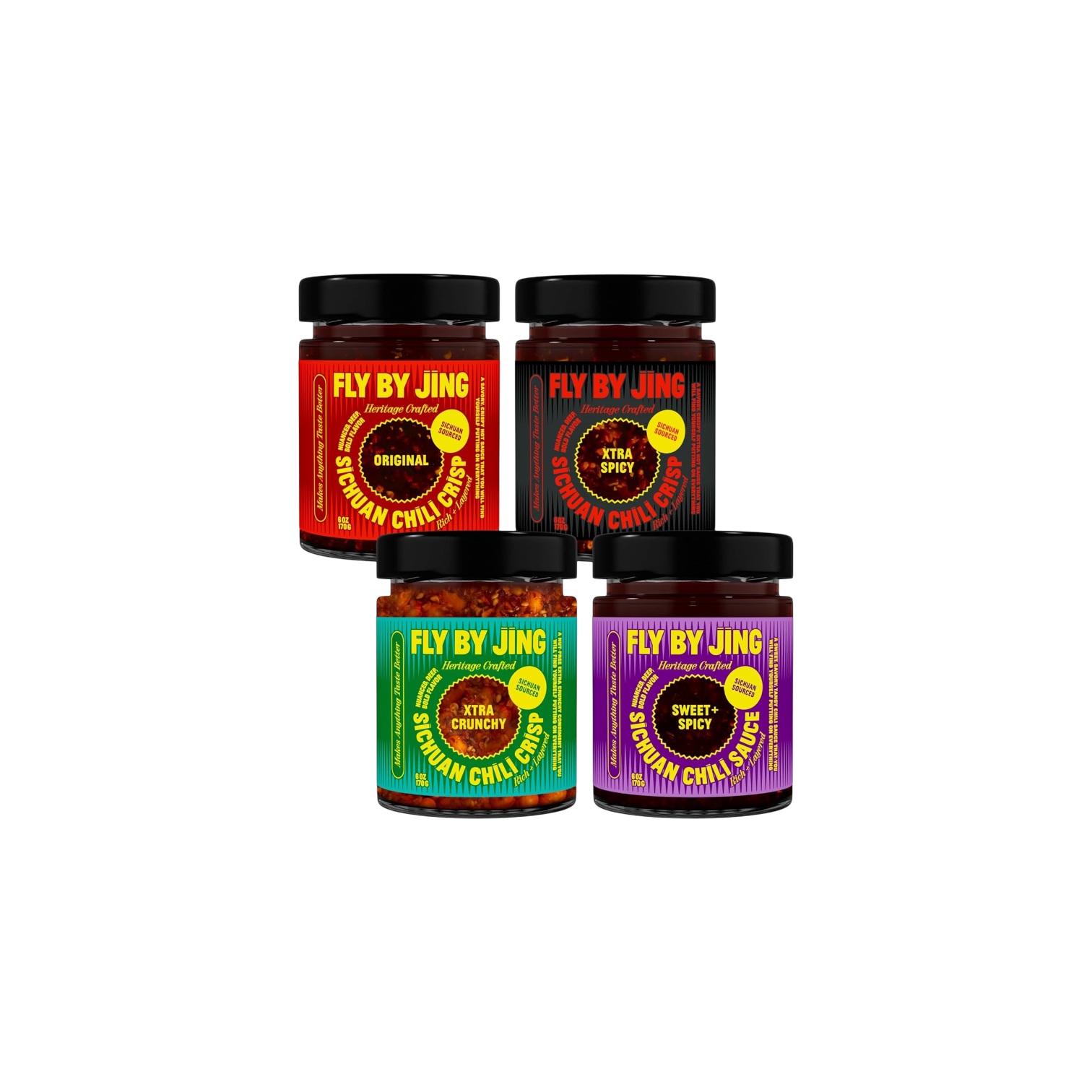 Fly By Jing Four Premium Chili Sauces Good on Noodles
